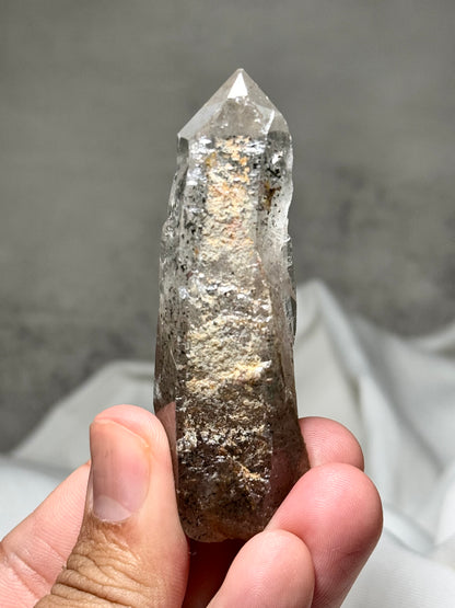 Byssolite & Rutile in Quartz