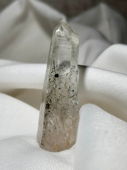 Byssolite & Rutile in Quartz