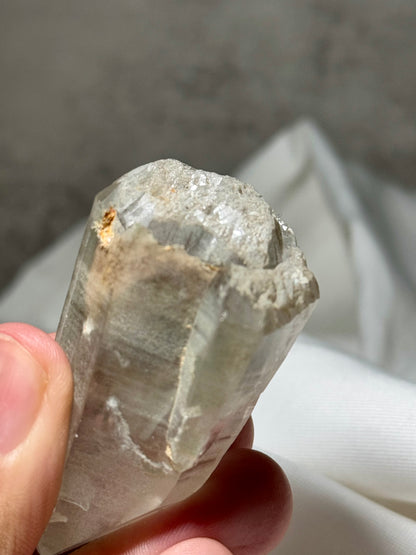 Byssolite & Rutile in Quartz