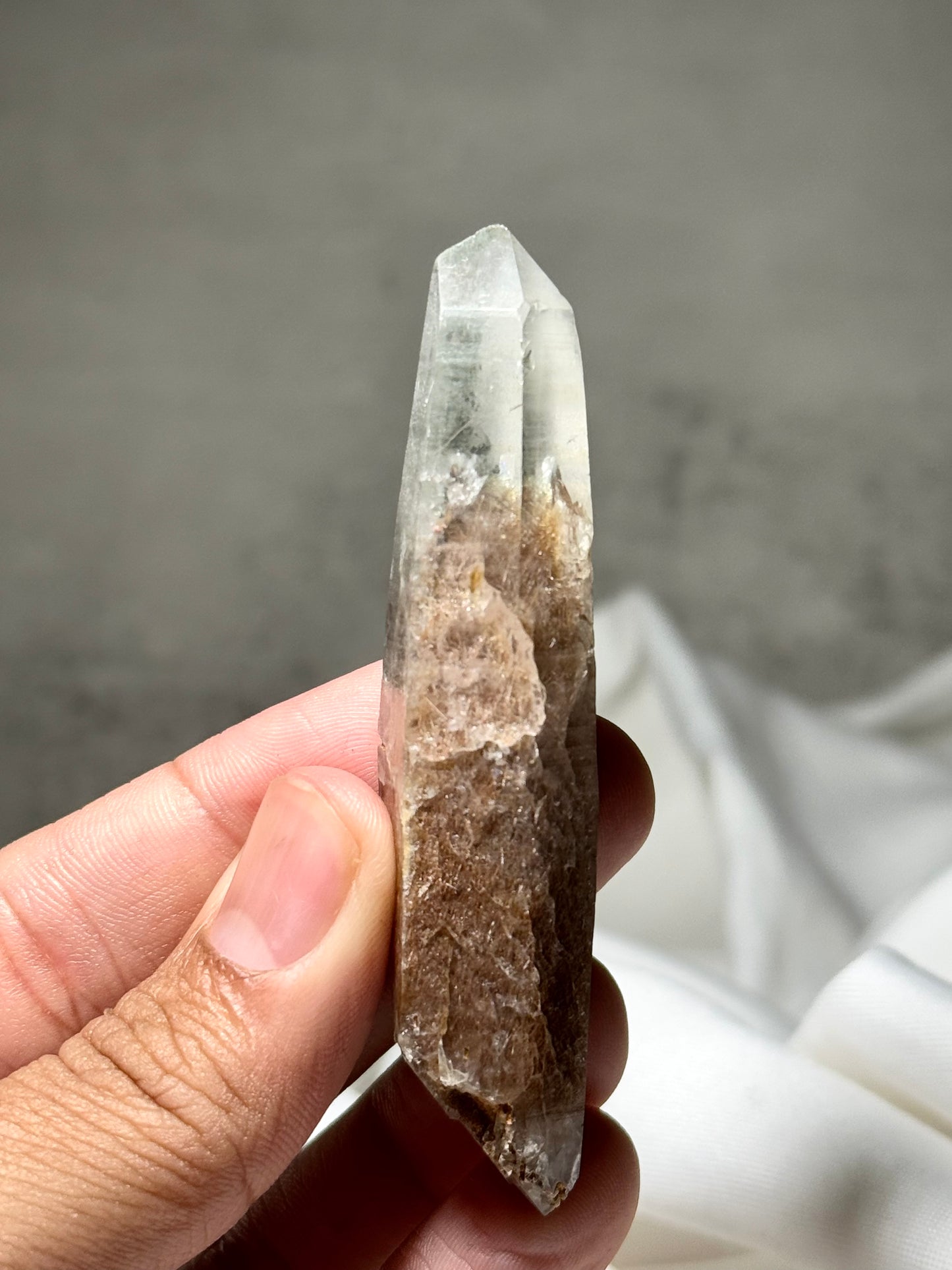 Byssolite & Rutile in Quartz