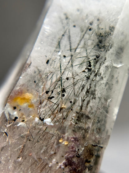 Byssolite & Rutile in Quartz