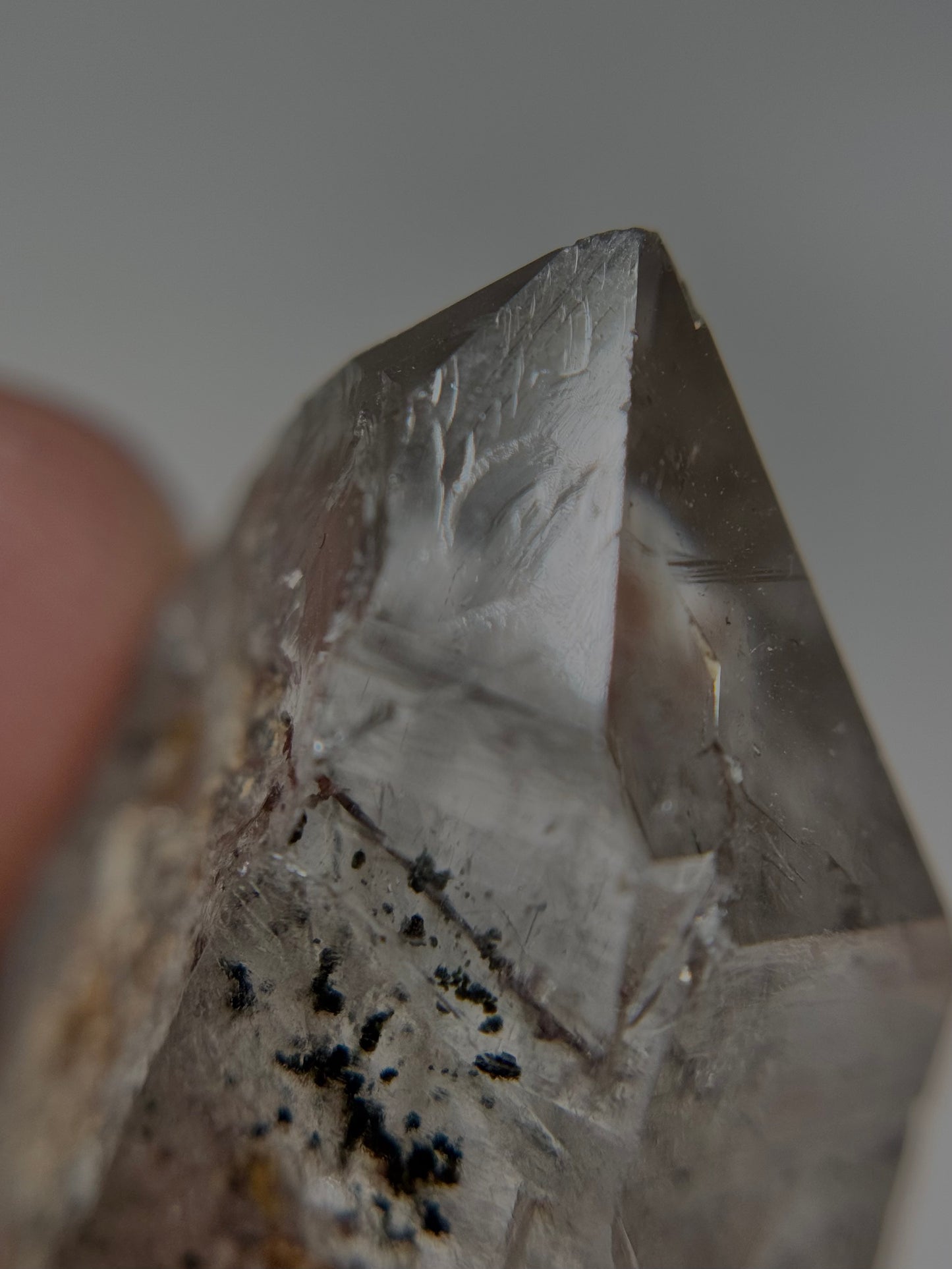 Byssolite & Rutile in Quartz