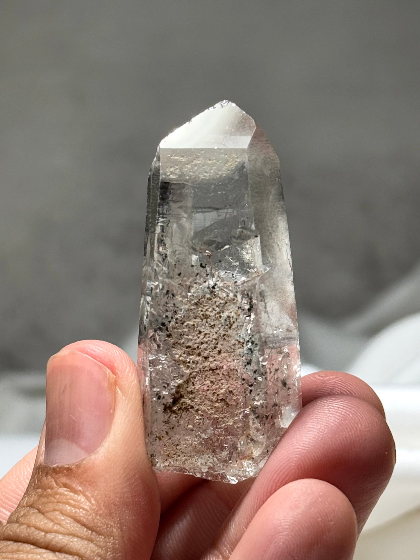 Byssolite & Rutile in Quartz