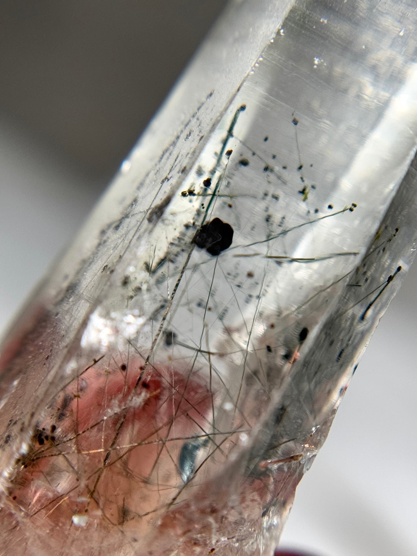 Byssolite & Rutile in Quartz