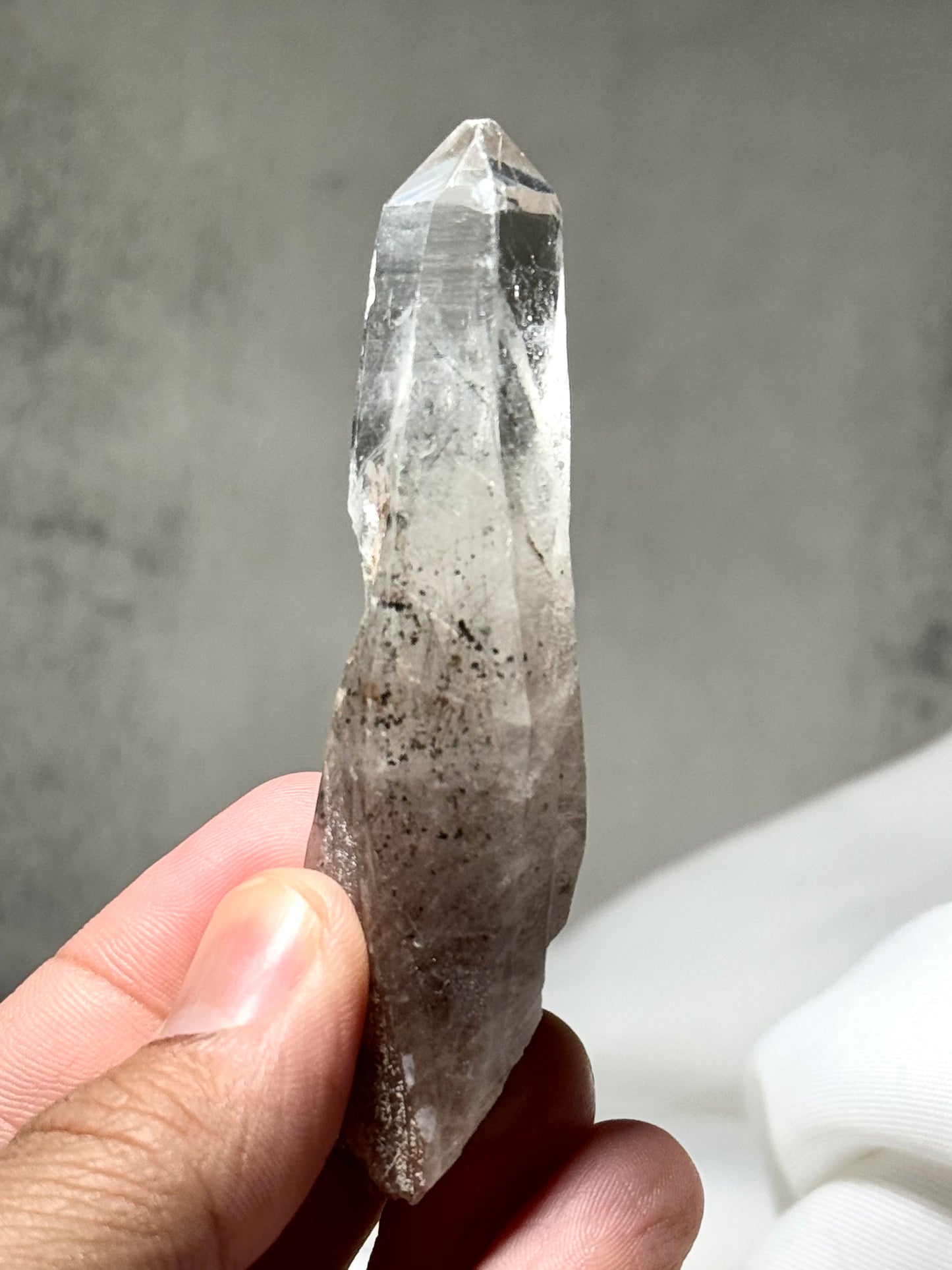 Byssolite & Rutile in Quartz