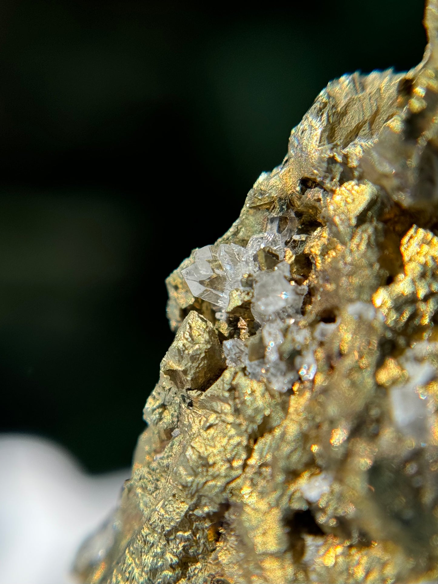 Gem Dolomite on Chalchopyrite