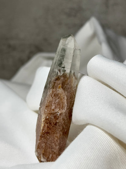 Byssolite & Rutile in Quartz