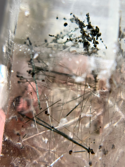 Byssolite & Rutile in Quartz