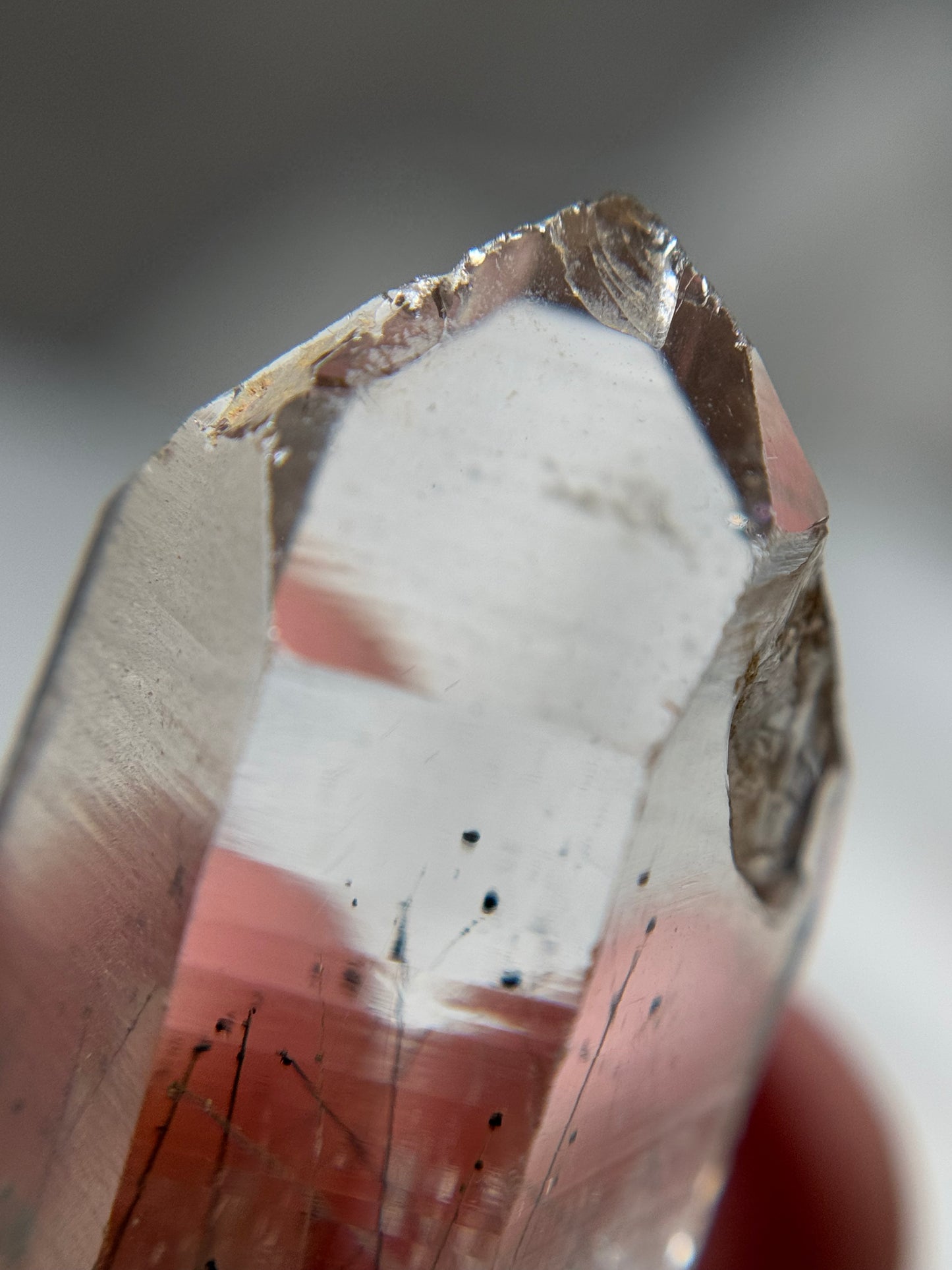 Byssolite & Rutile in Quartz