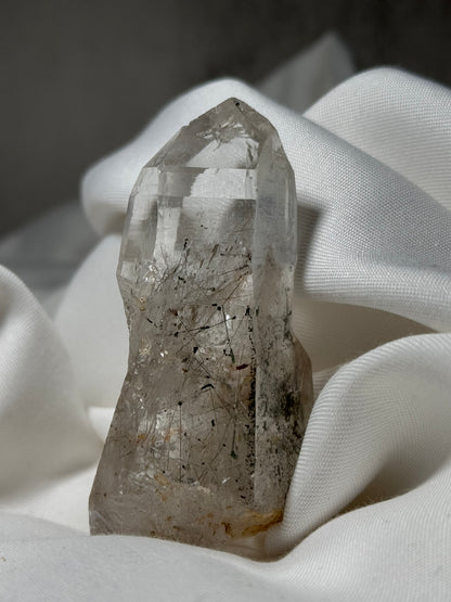 Byssolite & Rutile in Quartz