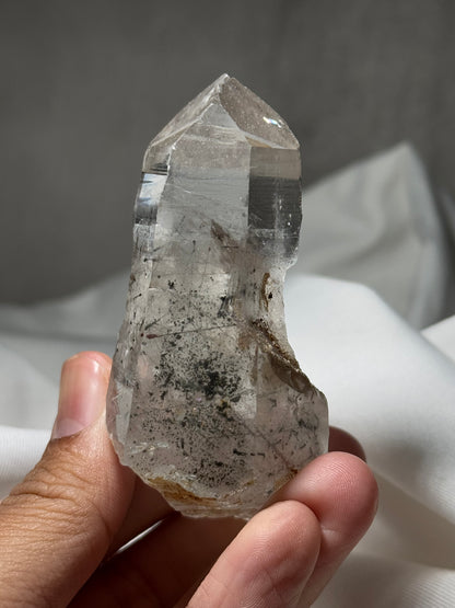 Byssolite & Rutile in Quartz