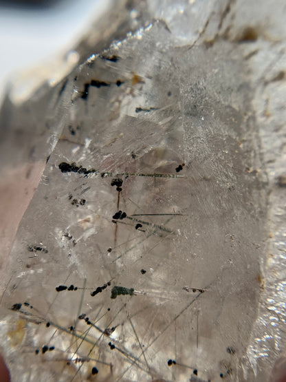 Byssolite & Rutile in Quartz