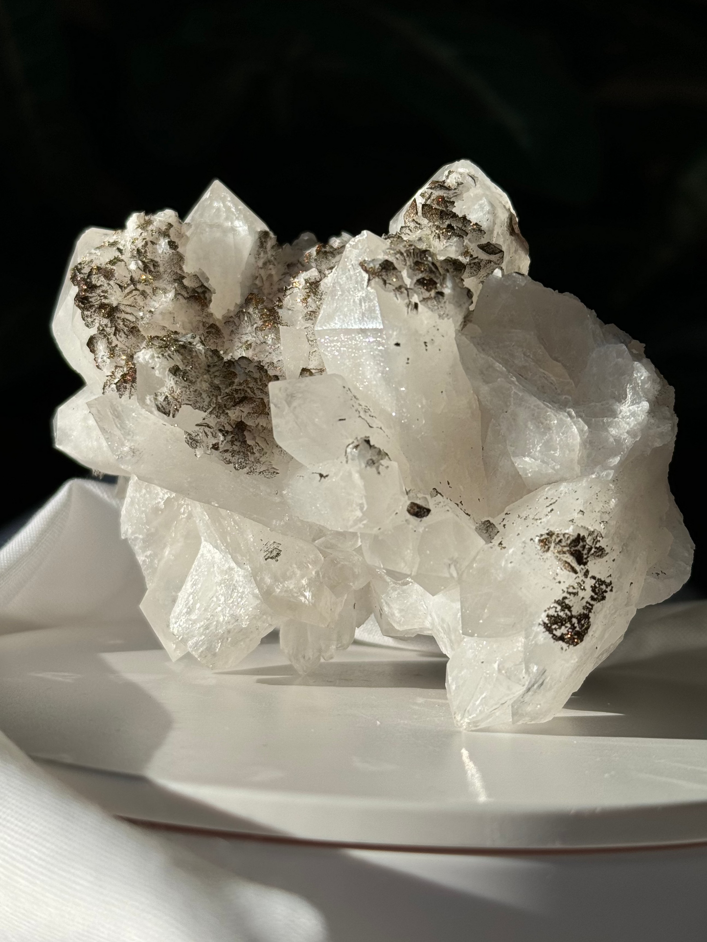 Quartz, Chalchopyrite & Calcite