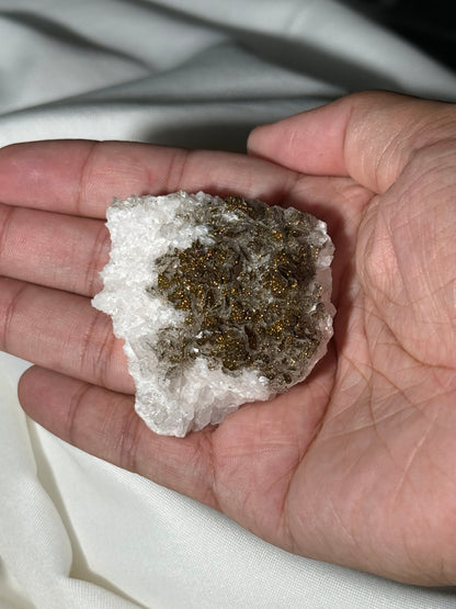 Calcite, Chalchopyrite & Quartz