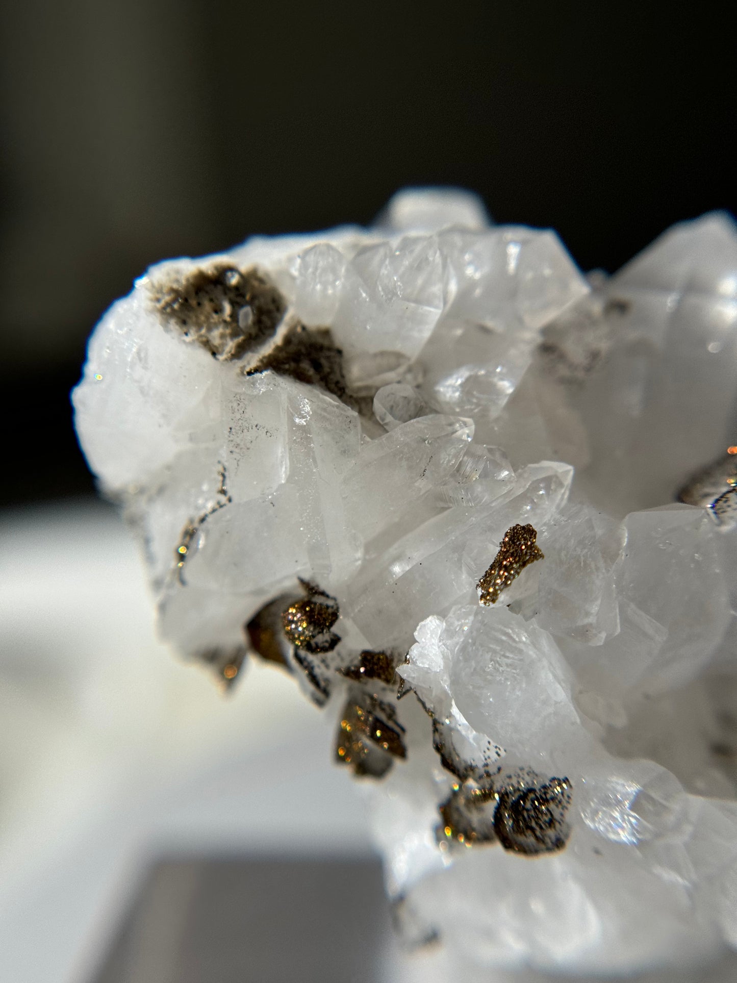 Quartz, Chalchopyrite & Calcite