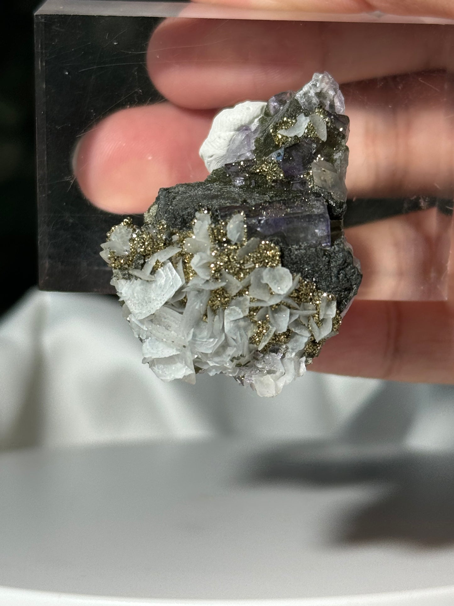 Fluorite, Pyrite, Quartz & Calcite