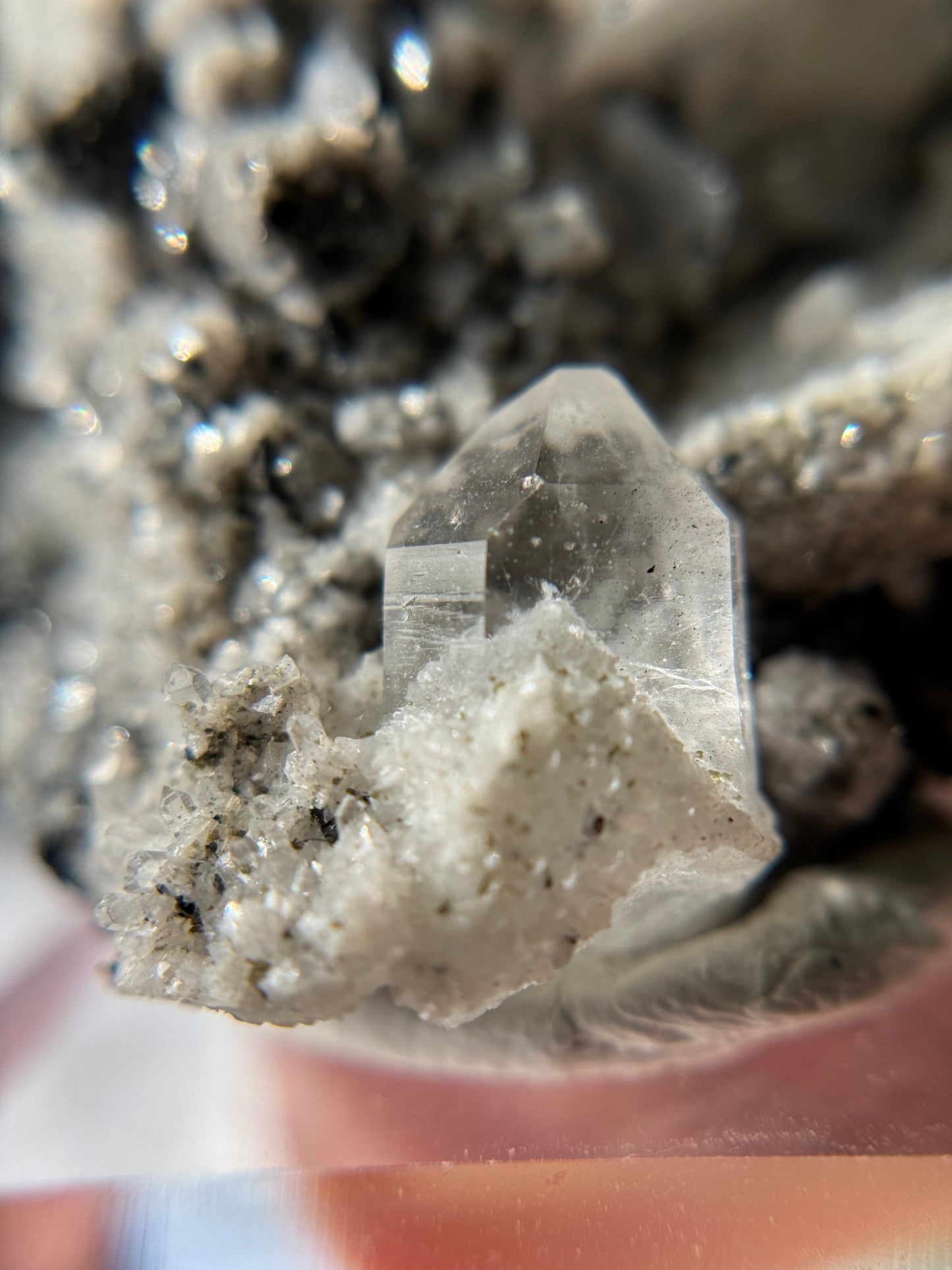 Quartz, Wolframite & Calcite