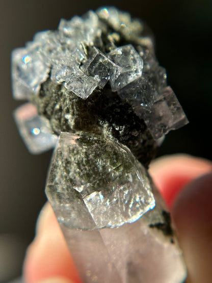 Quartz with Fluorite & Chlorite