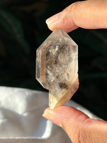 Quartz with Carbon inclusions