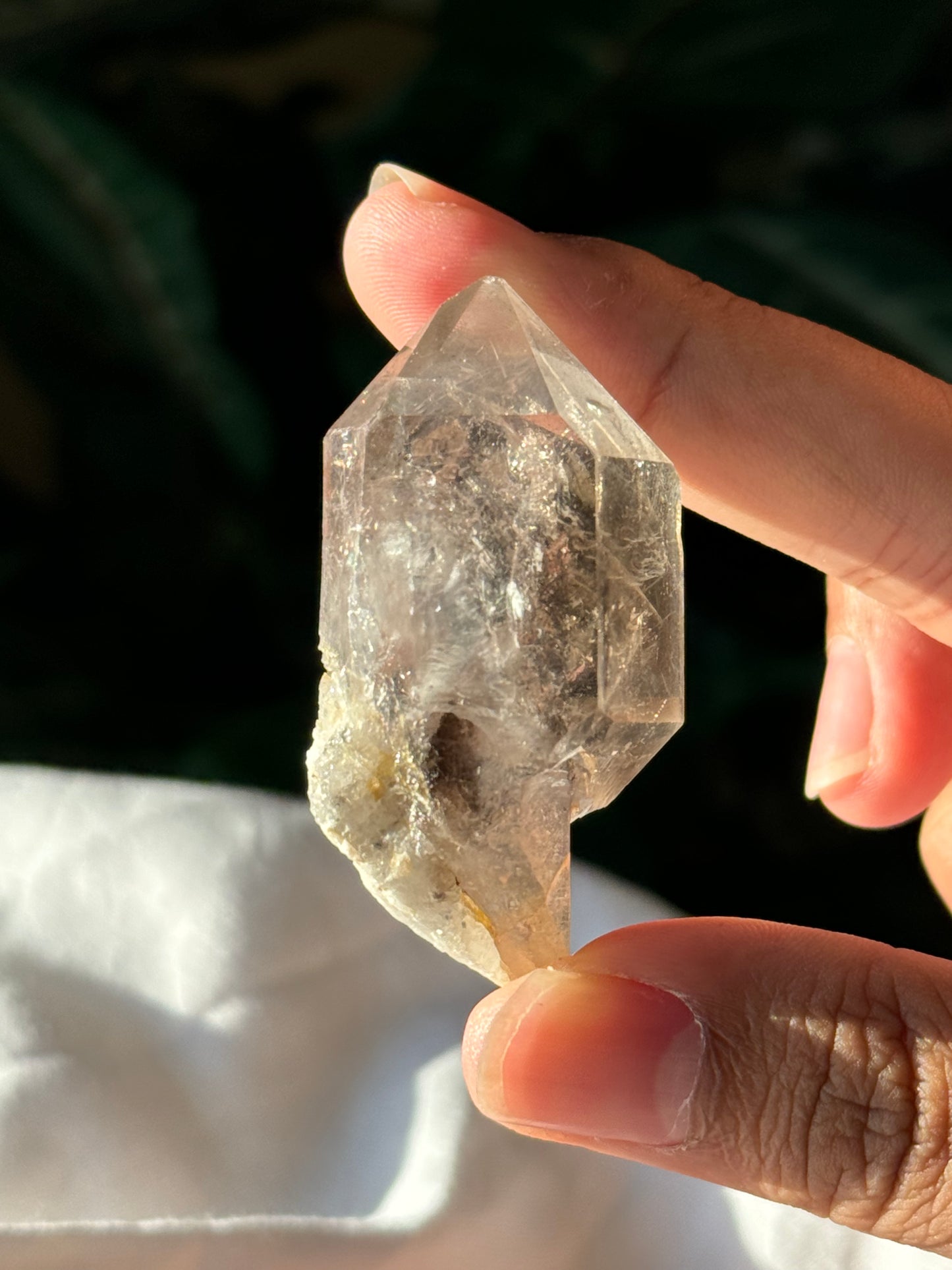 Quartz with Carbon inclusions