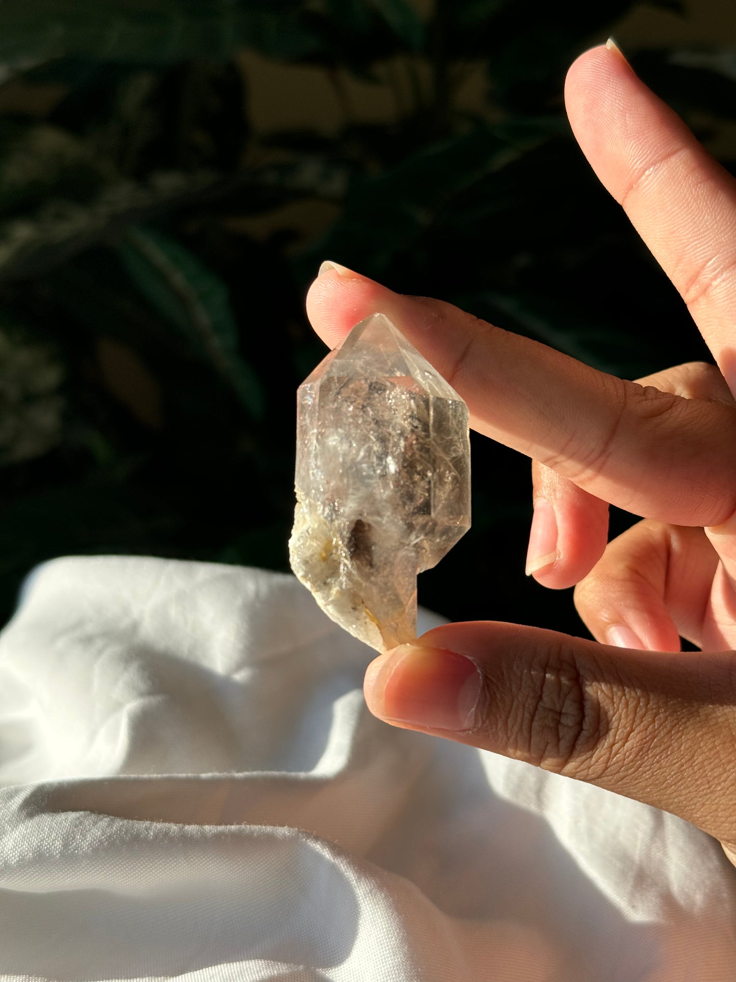 Quartz with Carbon inclusions