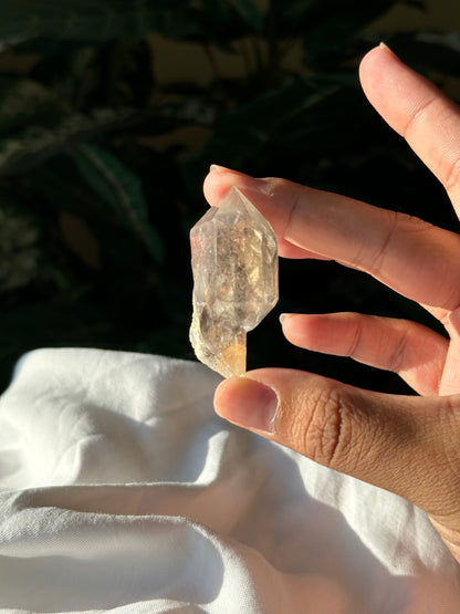 Quartz with Carbon inclusions