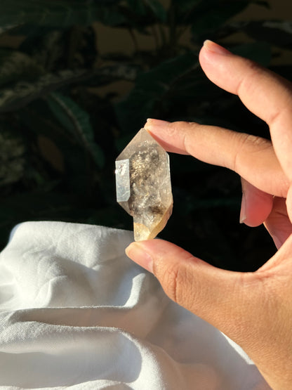 Quartz with Carbon inclusions