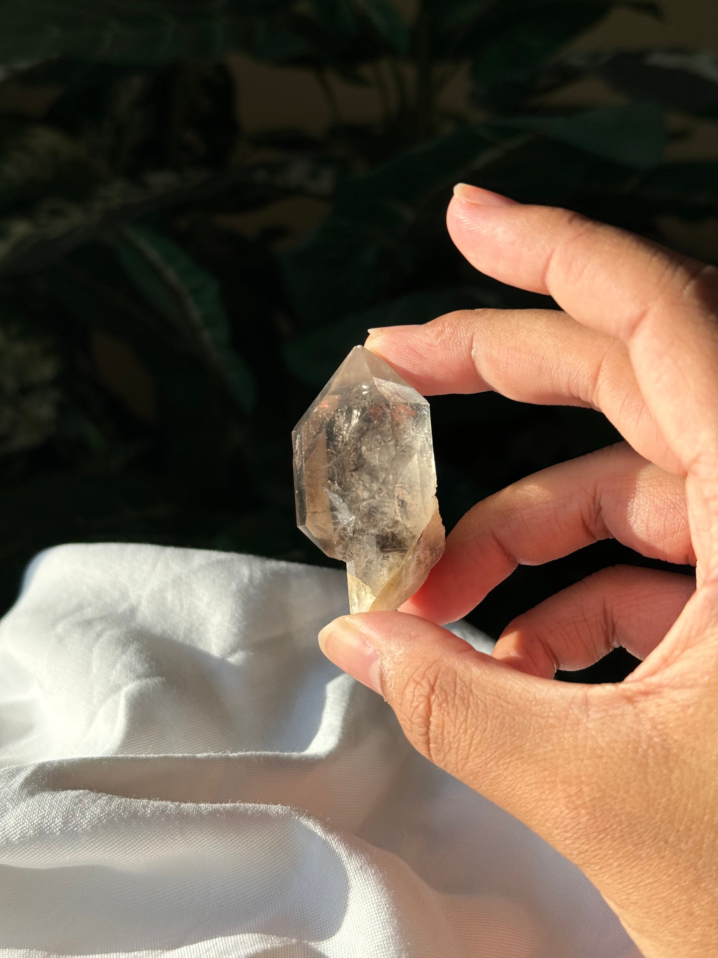 Quartz with Carbon inclusions