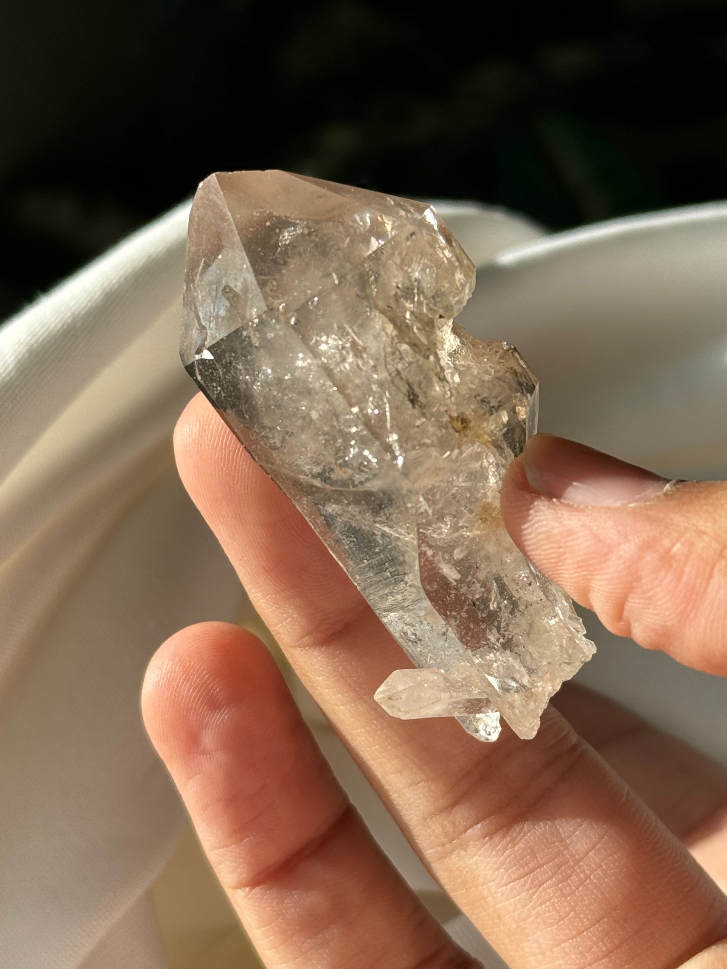 Quartz with partial dissolution