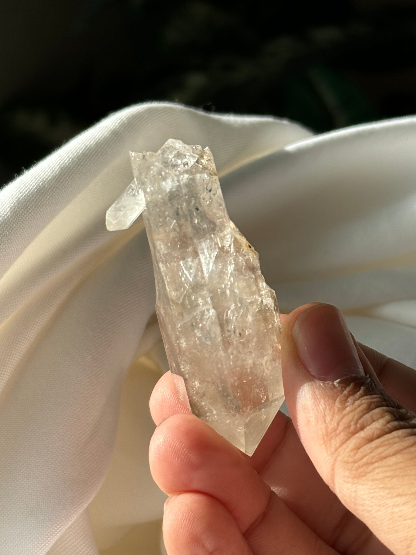 Quartz with partial dissolution