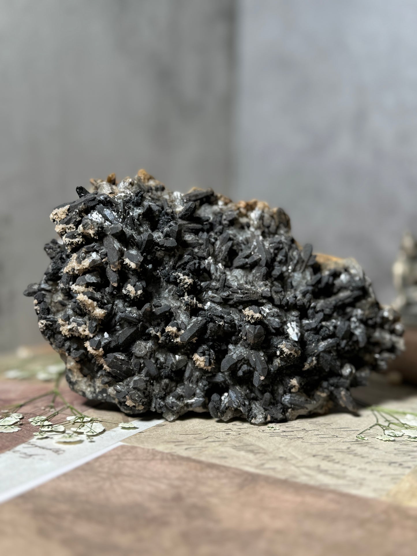 Quartz Cluster with Calcite