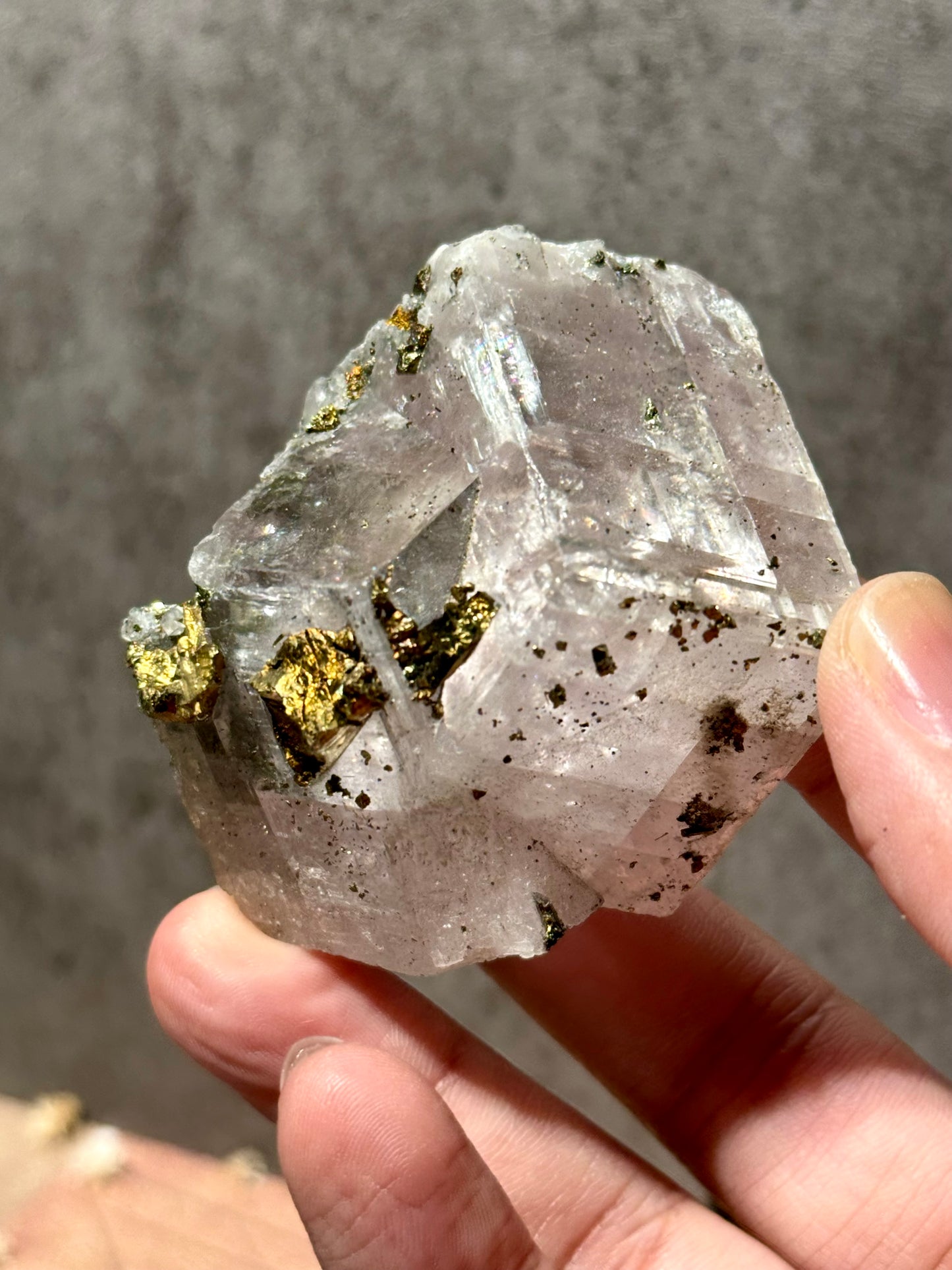 Gem Dolomite with Irredescent Chalcopyrite