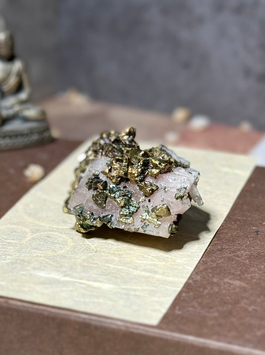 Gem Dolomite with Iridescent Chalcopyrite