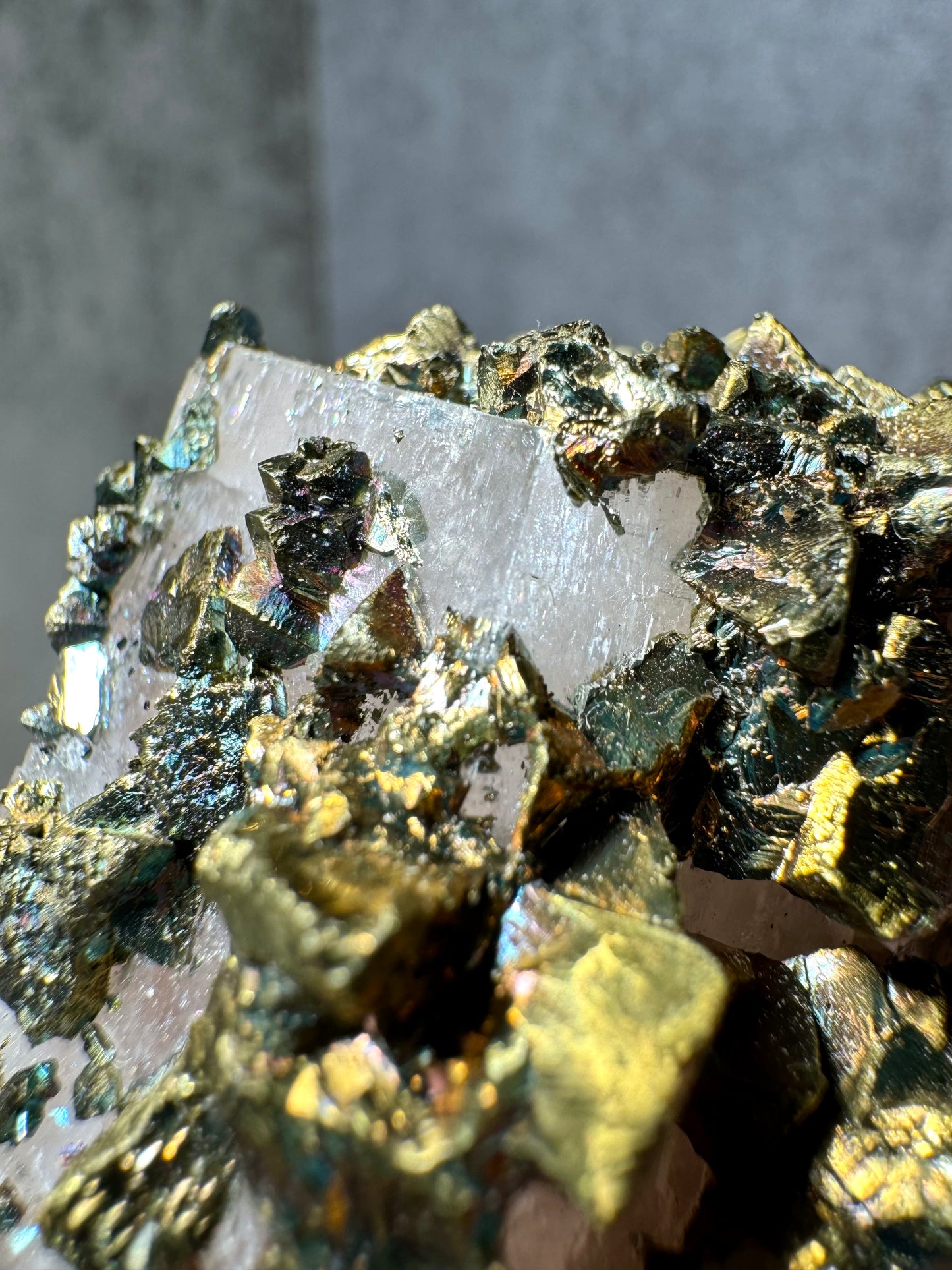 Gem Dolomite with Iridescent Chalcopyrite