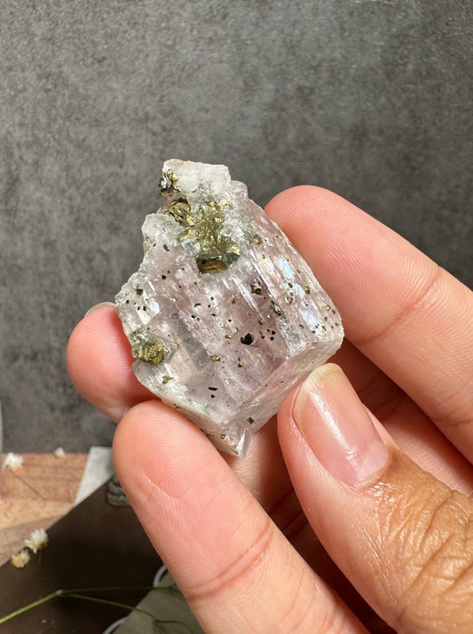 Gem Dolomite with Iridescent Chalcopyrite