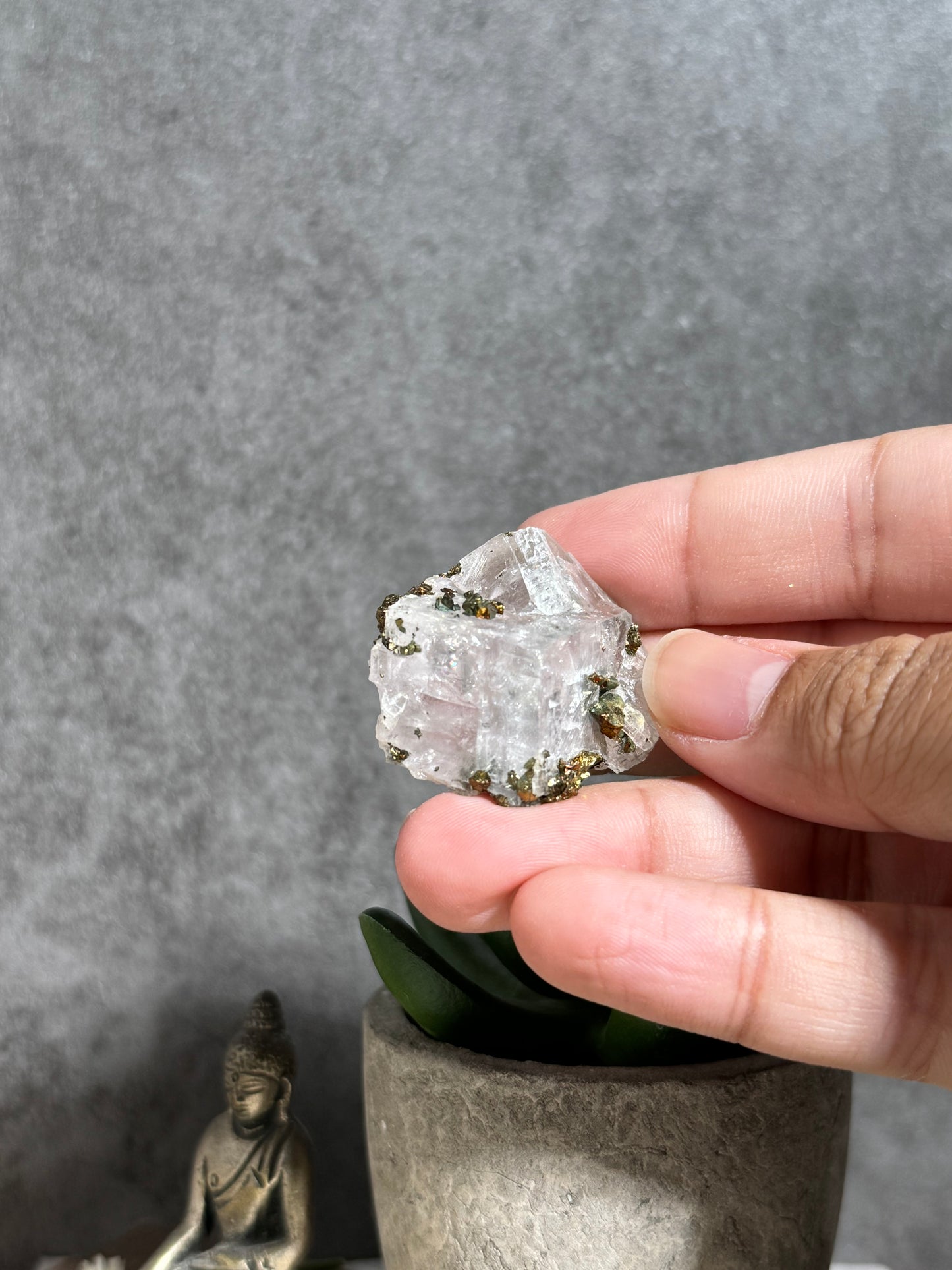 Gem Dolomite with Iridescent Chalcopyrite