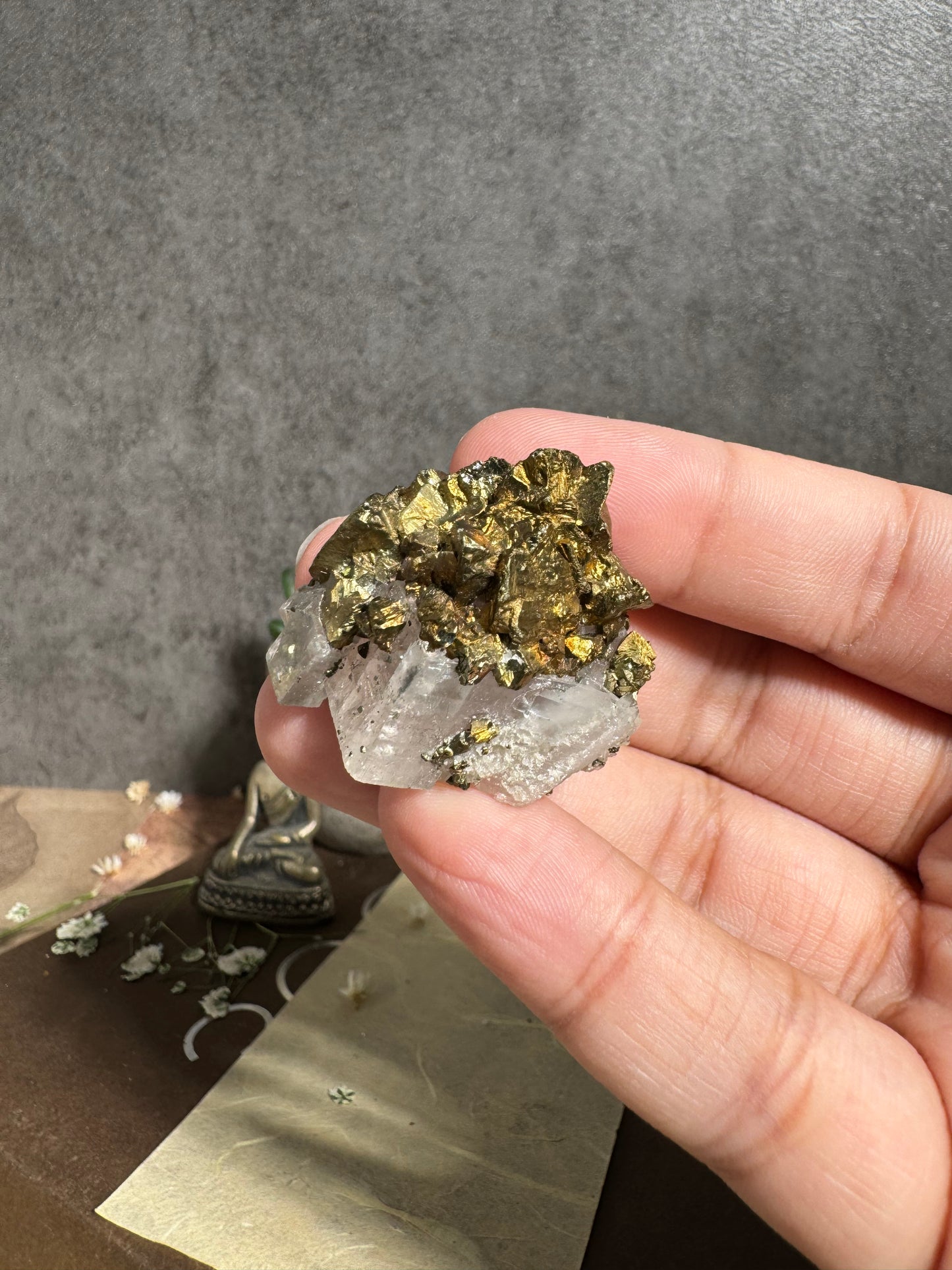 Gem Dolomite with Iridescent Chalcopyrite