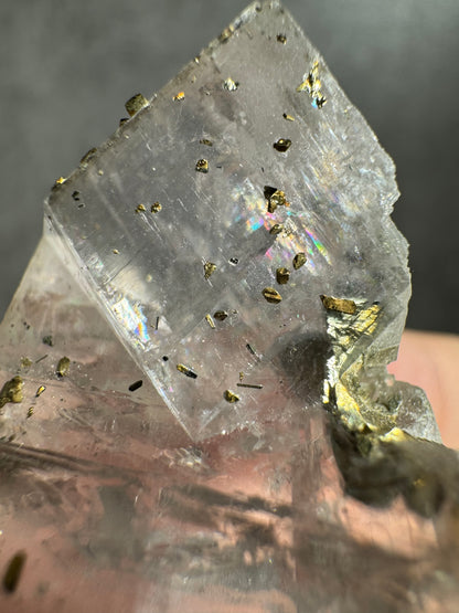 Gem Dolomite with Iridescent Chalcopyrite