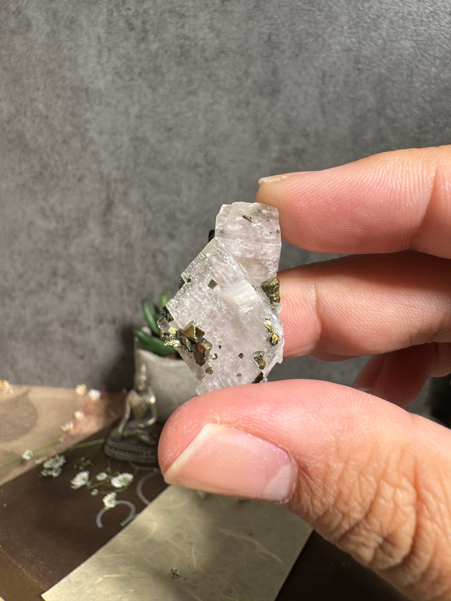 Gem Dolomite with Iridescent Chalcopyrite