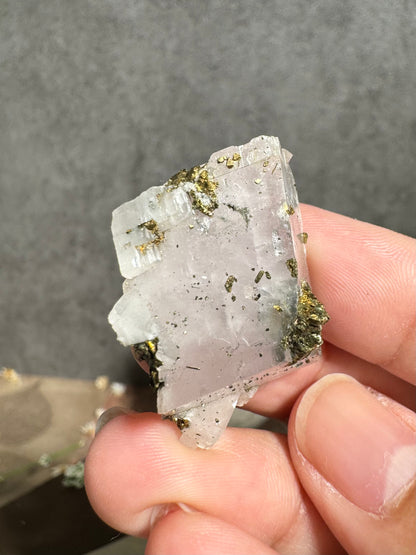 Gem Dolomite with Iridescent Chalcopyrite