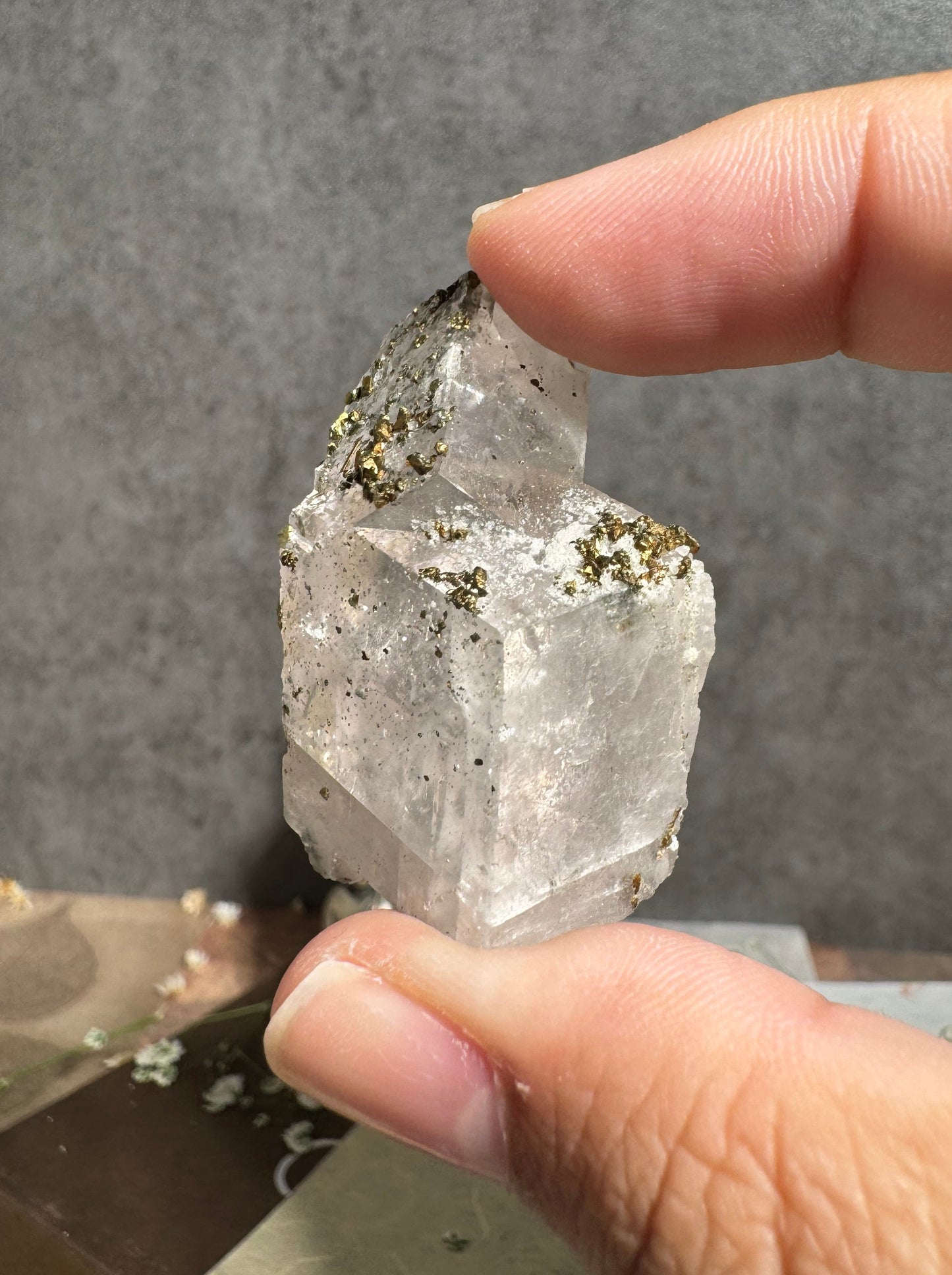 Gem Dolomite with Iridescent Chalcopyrite