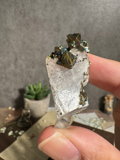 Gem Dolomite with Iridescent Chalcopyrite