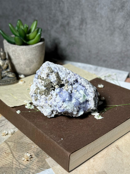 Porcelain Fluorite with Chalcopyrite (Second Generation)