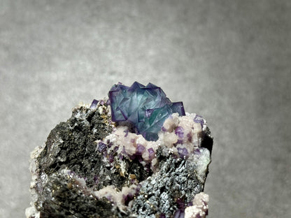 Porcelain Fluorite on Hübnerite (Second Generation)