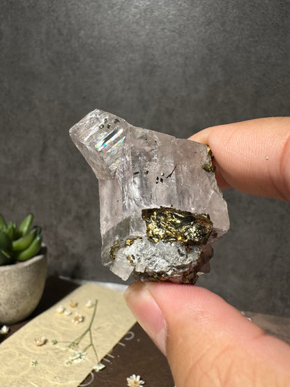 Gem Dolomite with Iridescent Chalcopyrite