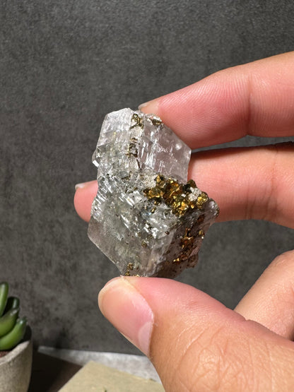 Gem Dolomite with Iridescent Chalcopyrite