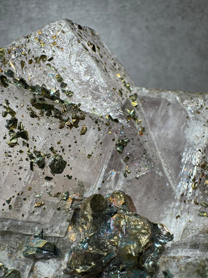 Gem Dolomite with Iridescent Chalcopyrite