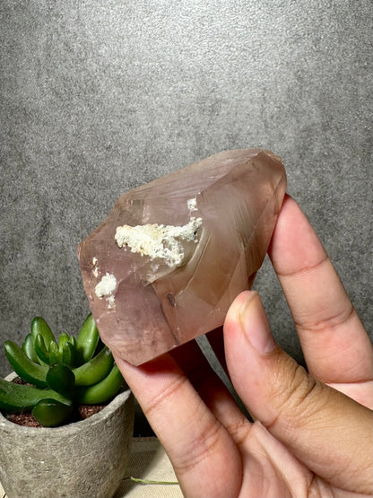 Purple Calcite Gem with Layered Banding