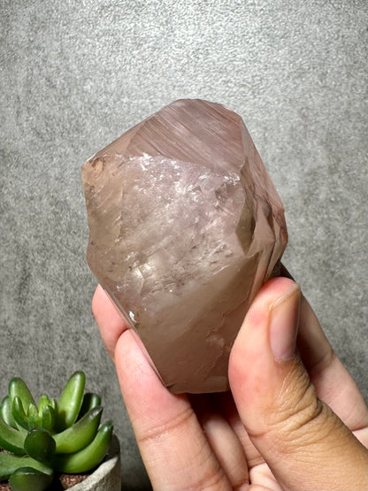 Purple Calcite Gem with Layered Banding