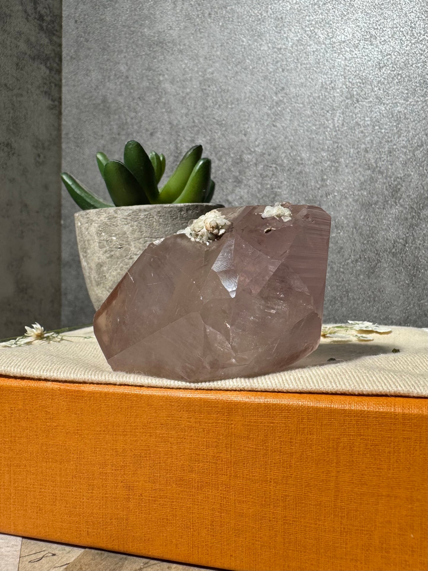 Purple Calcite Gem with Layered Banding